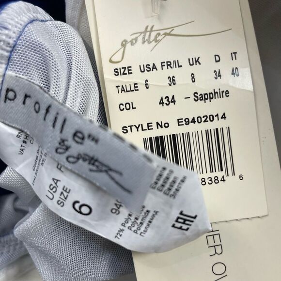 Gottex Profile Size‎ 6 Bandeau Swim Dress One Piece Swimsuit NEW Blue - Picture 14 of 14